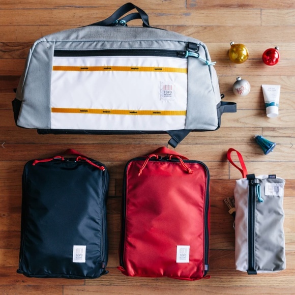 Topo Designs Black Pack Bag Red Zippers NWT - Picture 3 of 3